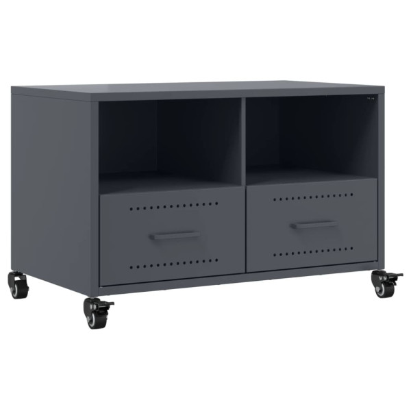 Szafka Pod Telewizor Antracytowa Półka Szafka RTV Stalowa 68x39x43.5 cm 868101