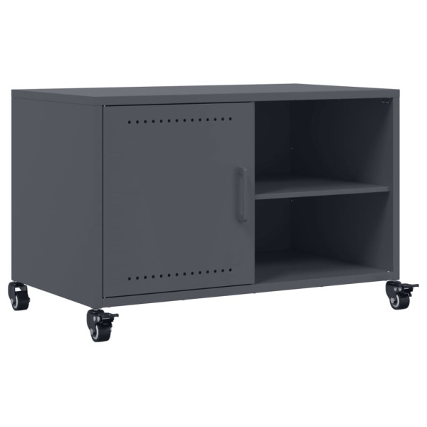 Szafka Pod Telewizor Antracytowa Półka Szafka RTV Stalowa 68x39x43.5 cm 867175