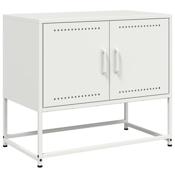 Szafka Pod Telewizor Biała Półka Szafka RTV Stalowa 68.5x39x60.5 cm 772931
