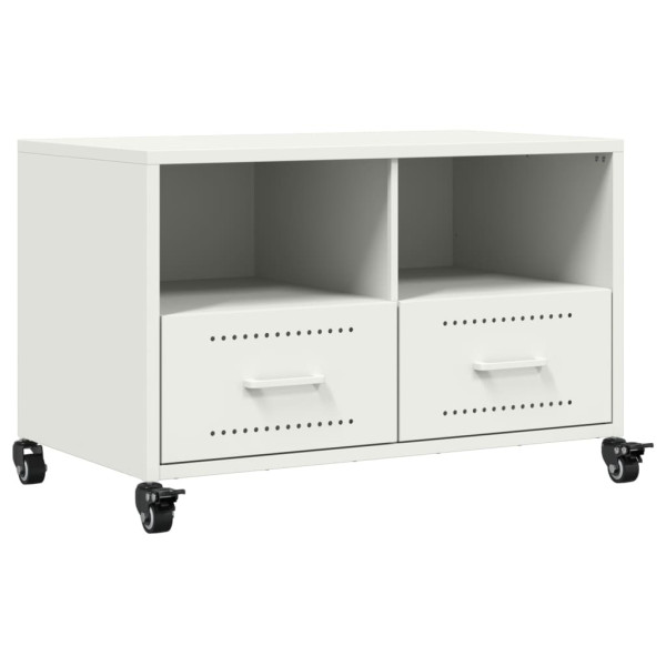 Szafka Pod Telewizor Biała Półka Szafka RTV Stalowa 68x39x43.5 cm 867496