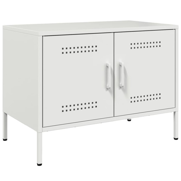Szafka Pod Telewizor Biała Półka Szafka RTV Stalowa 68x39x50.5 cm stalowa 867768