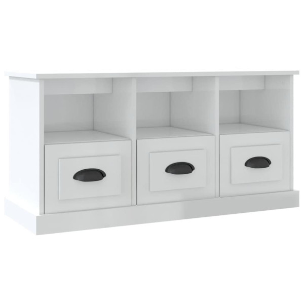 Szafka Pod Telewizor Biały Połysk Stolik Półka Szafka RTV 100x35x50 cm 857656
