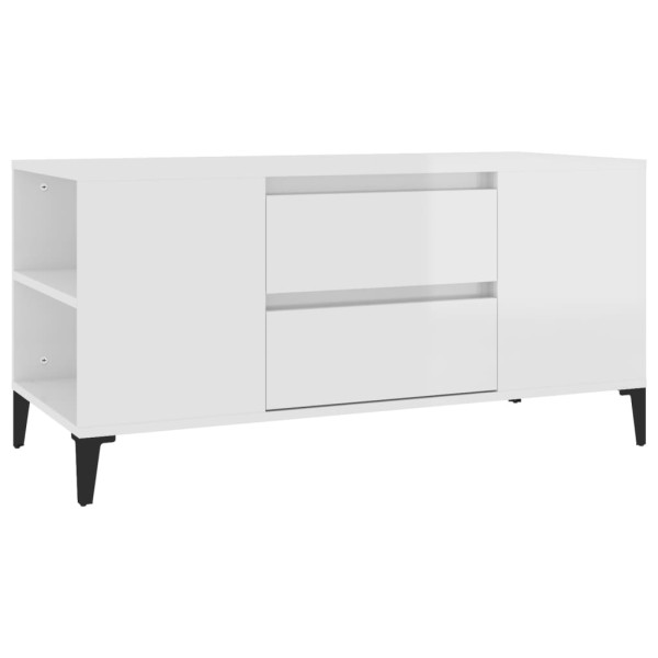 Szafka Pod Telewizor Biały Połysk Stolik Półka Szafka RTV 102x44.5x50 cm 857661