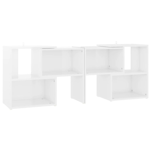 Szafka Pod Telewizor Biały Połysk Stolik Półka Szafka RTV 104x30x52 cm 867885