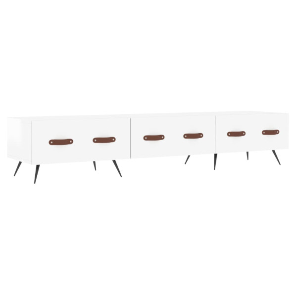 Szafka Pod Telewizor Biały Połysk Stolik Półka Szafka RTV 150x36x30 cm 867983