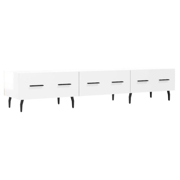Szafka Pod Telewizor Biały Połysk Stolik Półka Szafka RTV 150x36x30 cm 866819