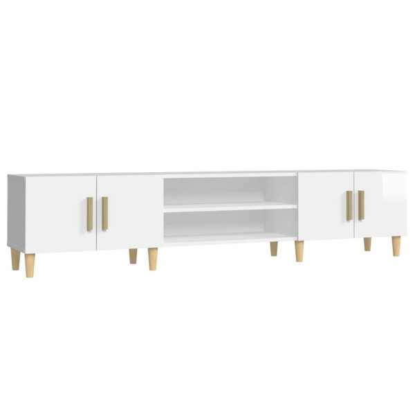 Szafka Pod Telewizor Biały Połysk Stolik Półka Szafka RTV 180x31.5x40 cm 866591