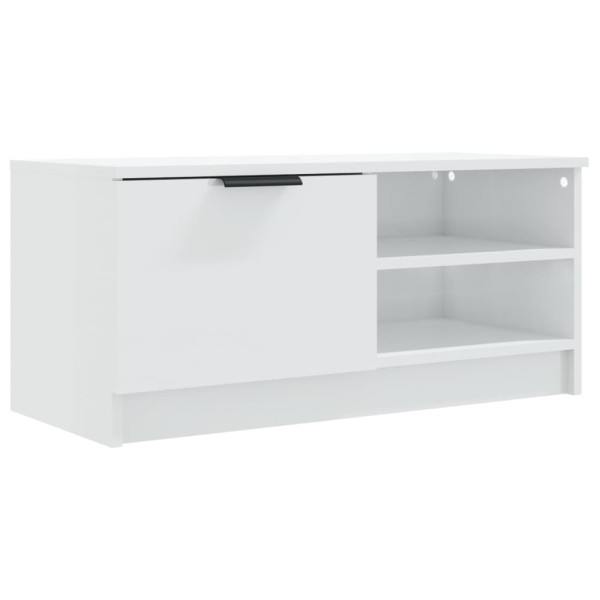Szafka Pod Telewizor Biały Połysk Stolik Półka Szafka RTV 80x35x36.5 cm 868115
