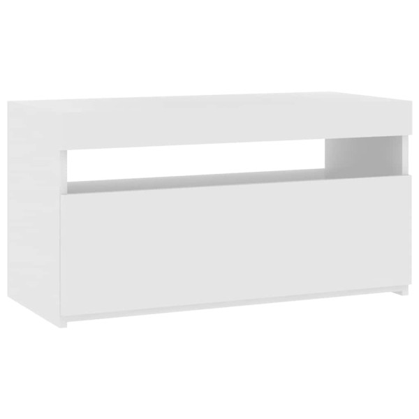 Szafka Pod Telewizor Biały Połysk Stolik Półka Szafka RTV LED 75x35x40 cm 867166