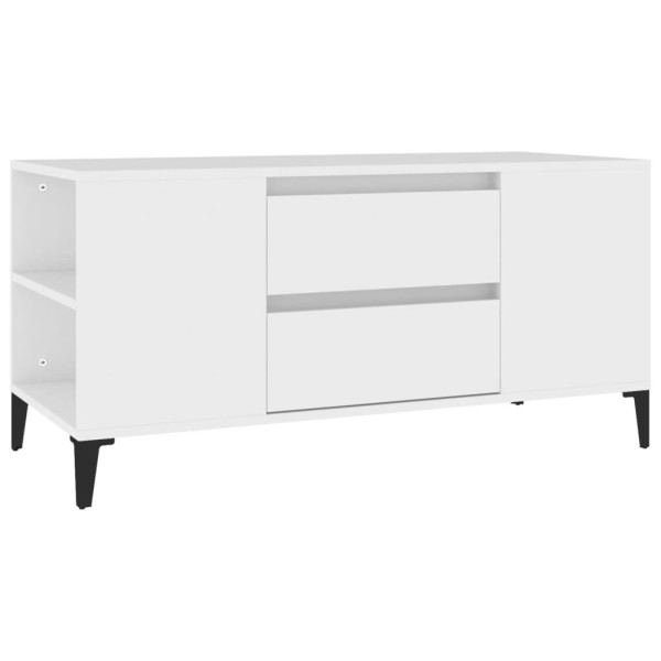 Szafka Pod Telewizor Biały Stolik Półka Szafka RTV 102x44.5x50 cm 857724