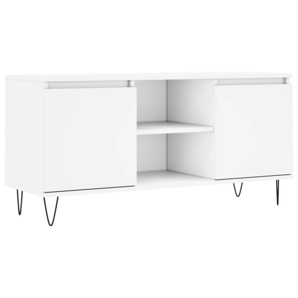 Szafka Pod Telewizor Biały Stolik Półka Szafka RTV 104x35x50 cm 867798