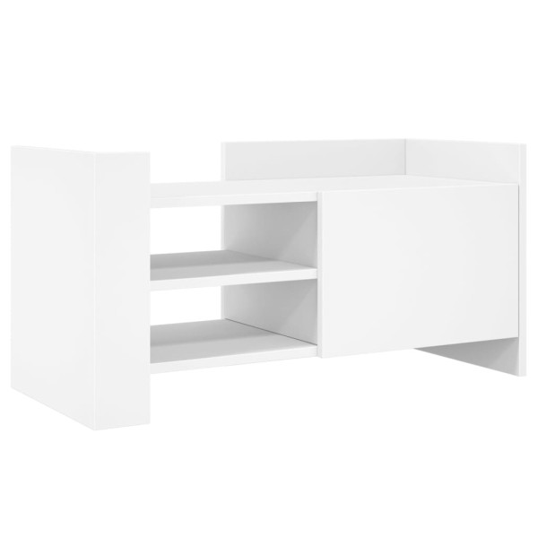 Szafka Pod Telewizor Biały Stolik Półka Szafka RTV 80x35x40 cm 866579