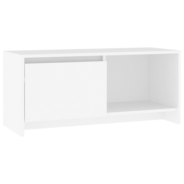 Szafka Pod Telewizor Biały Stolik Półka Szafka RTV 90x35x40 cm 867953