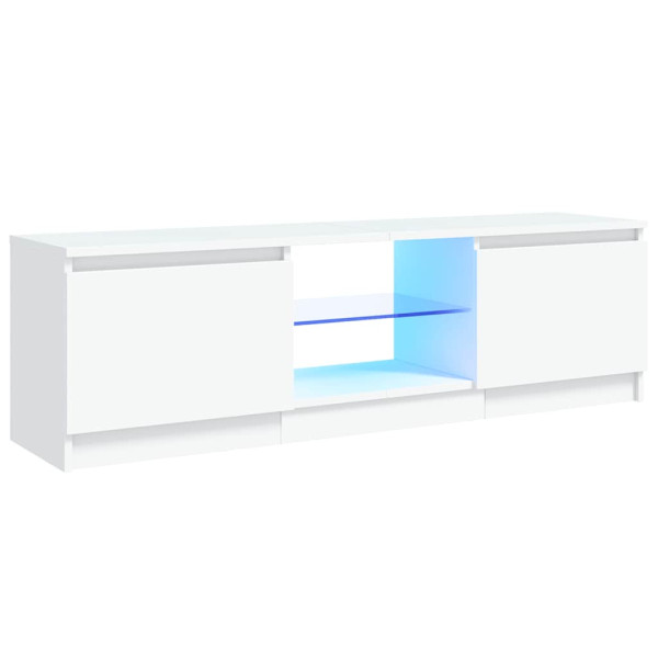 Szafka Pod Telewizor Biały Stolik Półka Szafka RTV LED 120x30x36 cm 866562