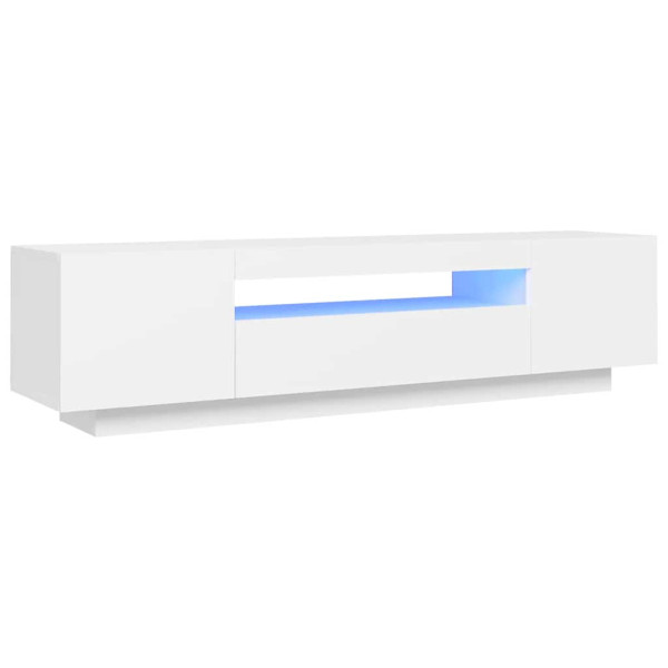 Szafka Pod Telewizor Biały Stolik Półka Szafka RTV LED 160x35x40 cm 867693