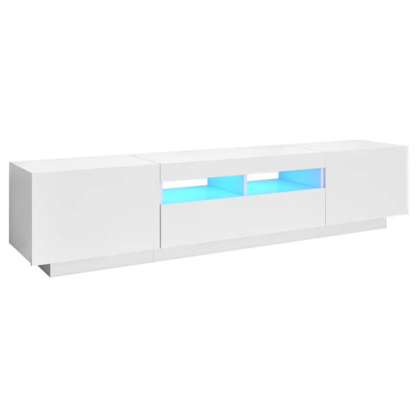Szafka Pod Telewizor Biały Stolik Półka Szafka RTV LED 180x35x40 cm 867954