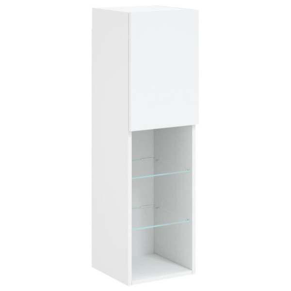 Szafka Pod Telewizor Biały Stolik Półka Szafka RTV LED 30.5x30x102 cm 867318