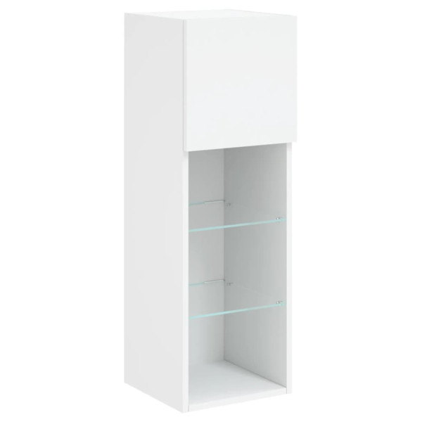 Szafka Pod Telewizor Biały Stolik Półka Szafka RTV LED 30.5x30x90 cm 867316