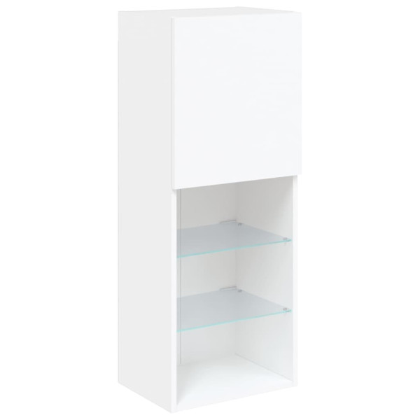 Szafka Pod Telewizor Biały Stolik Półka Szafka RTV LED 40.5x30x102 cm 867299