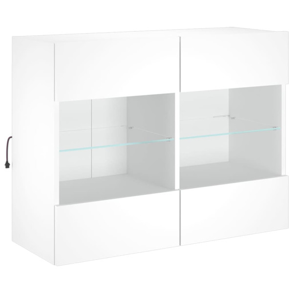 Szafka Pod Telewizor Biały Stolik Półka Szafka RTV LED 78.5x30x60.5 cm 867368