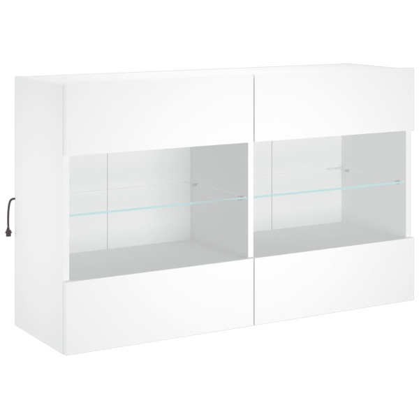 Szafka Pod Telewizor Biały Stolik Półka Szafka RTV LED 98.5x30x60.5 cm 867325