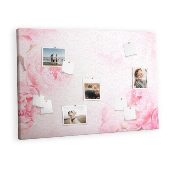 Tablica korkowa z nadrukiem organizer + pinezki Kwiaty 346613