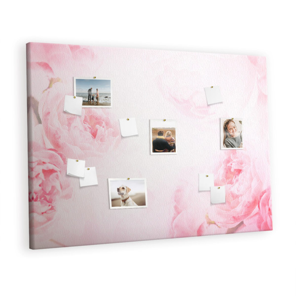Tablica korkowa z nadrukiem organizer + pinezki Kwiaty 346666