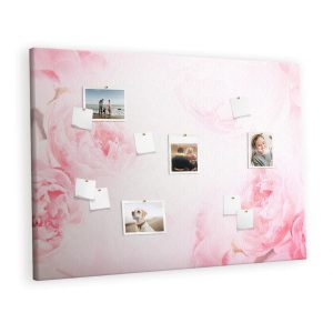 Tablica korkowa z nadrukiem organizer + pinezki Kwiaty 474175