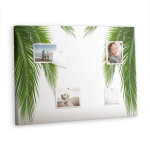 Tablica korkowa z nadrukiem organizer + pinezki Liście 530080