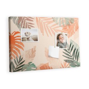 Tablica korkowa z nadrukiem organizer + pinezki Liście 530095