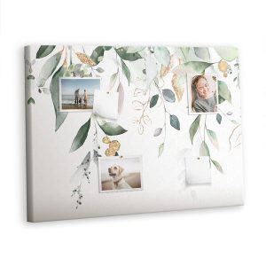 Tablica korkowa z nadrukiem organizer + pinezki Liście 530488