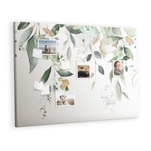 Tablica korkowa z nadrukiem organizer + pinezki Liście 350935
