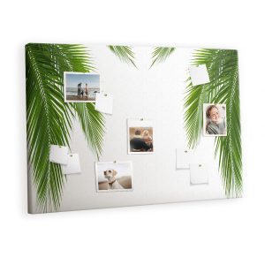 Tablica korkowa z nadrukiem organizer + pinezki Liście 350941