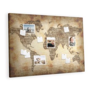 Tablica korkowa z nadrukiem organizer + pinezki Mapa 372710