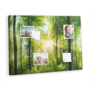 Tablica korkowa z nadrukiem organizer + pinezki Natura las 395538 Tablica korkowa z nadrukiem organizer + pinezki Natura las 395538