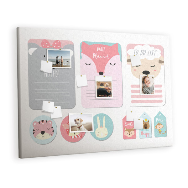 Tablica korkowa z nadrukiem organizer + pinezki Planer 428767