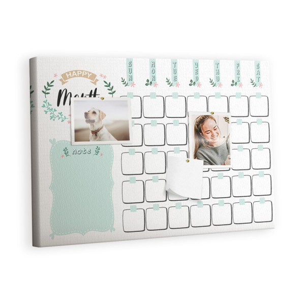 Tablica korkowa z nadrukiem organizer + pinezki Planer 529572
