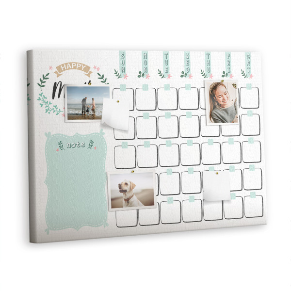 Tablica korkowa z nadrukiem organizer + pinezki Planer 530049