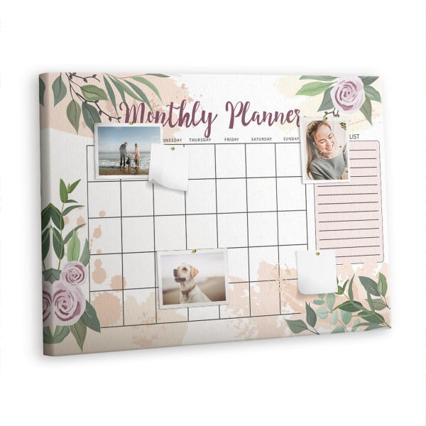 Tablica korkowa z nadrukiem organizer + pinezki Planer 530352