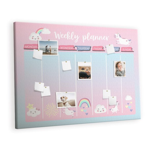 Tablica korkowa z nadrukiem organizer + pinezki Planer 383557
