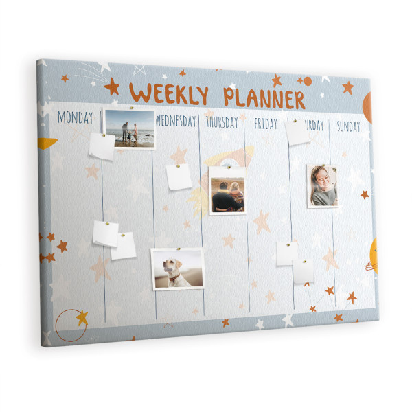 Tablica korkowa z nadrukiem organizer + pinezki Planer 383591