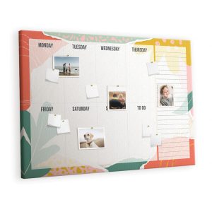 Tablica korkowa z nadrukiem organizer + pinezki Planer 383594