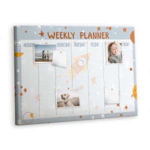 Tablica korkowa z nadrukiem organizer + pinezki Planer 383612