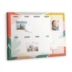 Tablica korkowa z nadrukiem organizer + pinezki Planer 383616
