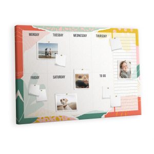 Tablica korkowa z nadrukiem organizer + pinezki Planer 383619