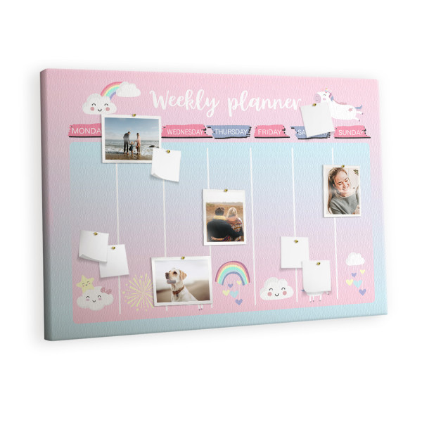 Tablica korkowa z nadrukiem organizer + pinezki Planer 383629