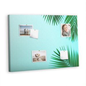 Tablica korkowa z nadrukiem organizer + pinezki Ramka z palm 428978