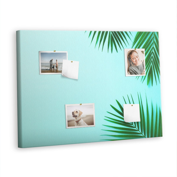 Tablica korkowa z nadrukiem organizer + pinezki Ramka z palm 428978