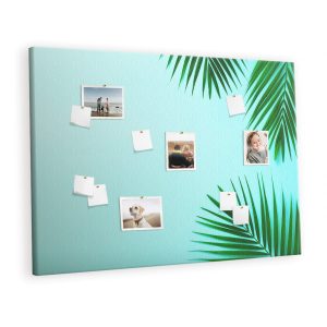 Tablica korkowa z nadrukiem organizer + pinezki Ramka z palm 428597 Tablica korkowa z nadrukiem organizer + pinezki Ramka z palm 428597