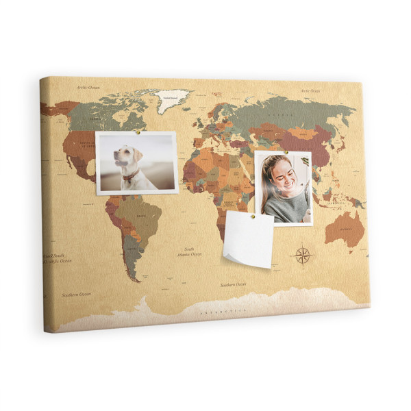 Tablica korkowa z nadrukiem organizer + pinezki Vintage 297570